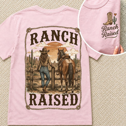 Ranch Raised Horse Lover Cowgirl Tee-Unisex Tshirt /Hoodie/Sweatshirt
