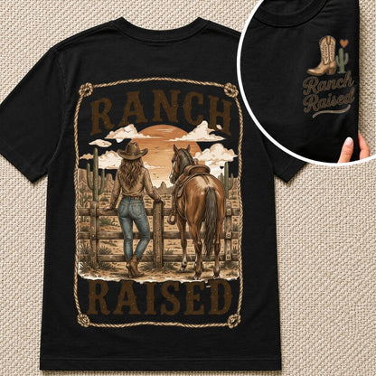 Ranch Raised Horse Lover Cowgirl Tee-Unisex Tshirt /Hoodie/Sweatshirt