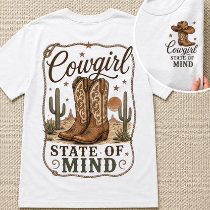 Cowgirl State of Mind Vintage Western -Unisex Tshirt /Hoodie/Sweatshirt