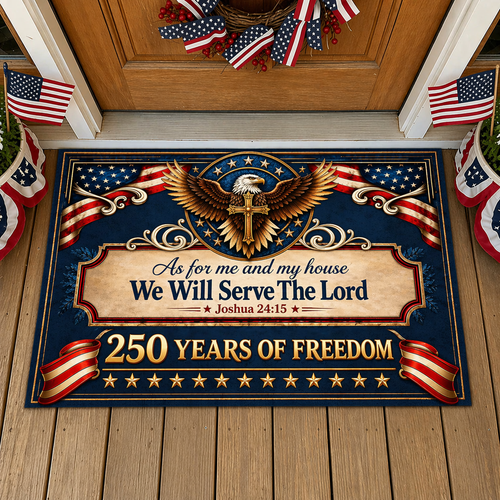 250 Years Doormat We Will Serve The Lord