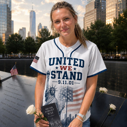 9/11 Tribute Baseball Jersey, FDNY 343 Firefighter Memorial Shirt