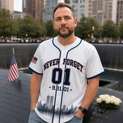 United We Stand 9/11 Memorial Jersey, FDNY 343 Firefighter Tribute Shirt