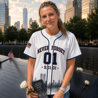 United We Stand 9/11 Memorial Jersey, FDNY 343 Firefighter Tribute Shirt