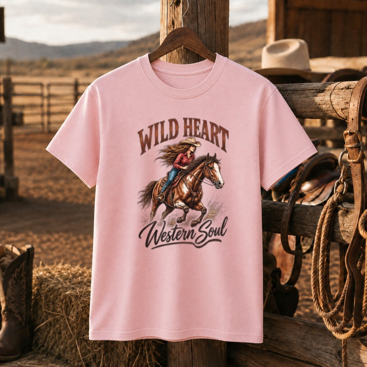 Wild Heart Western Hoodie, Cowgirl Horse Sweatshirt, Horse Lover Gift-Unisex Tshirt /Hoodie/Sweatshirt
