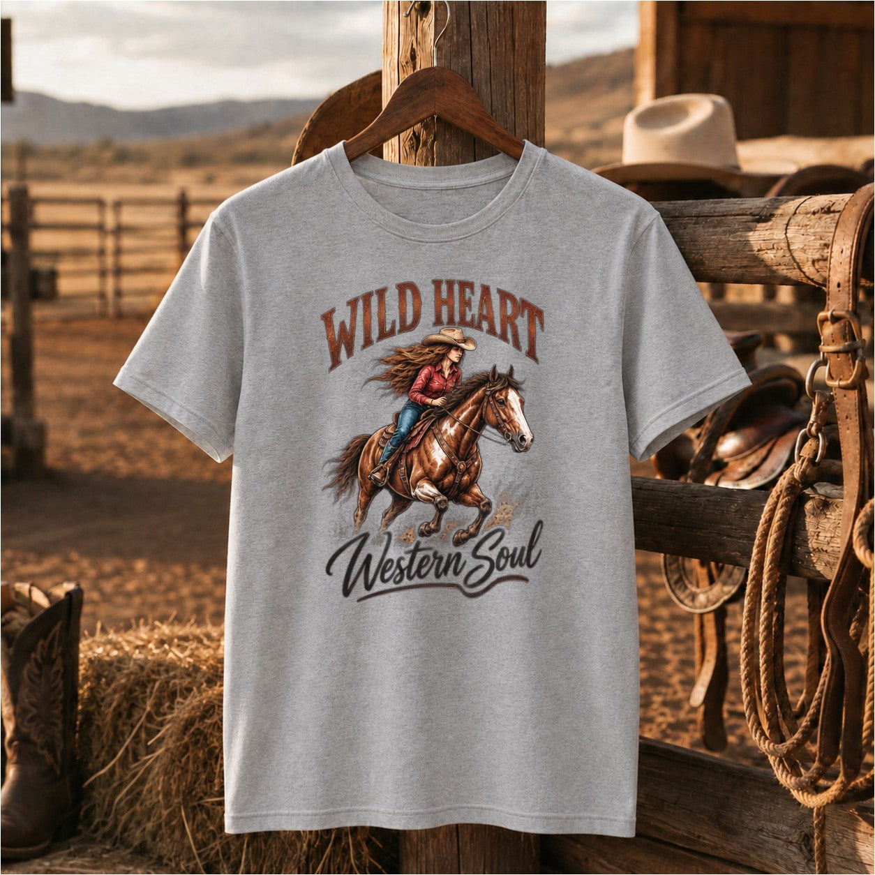 Wild Heart Western Hoodie, Cowgirl Horse Sweatshirt, Horse Lover Gift-Unisex Tshirt /Hoodie/Sweatshirt