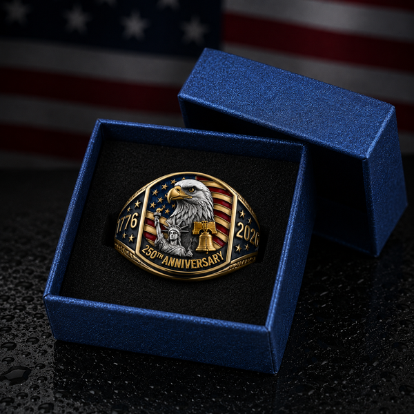 🇺🇸 Gold Ring with Your America 250th Ring