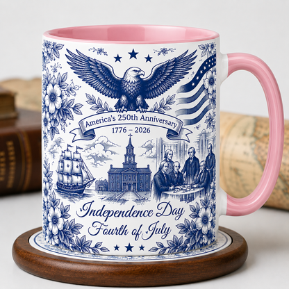 Patriotic Semiquincentennial 1776-2026 Mug - 250 Years Anniversary Accent Mug