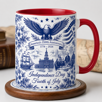 Patriotic Semiquincentennial 1776-2026 Mug - 250 Years Anniversary Accent Mug