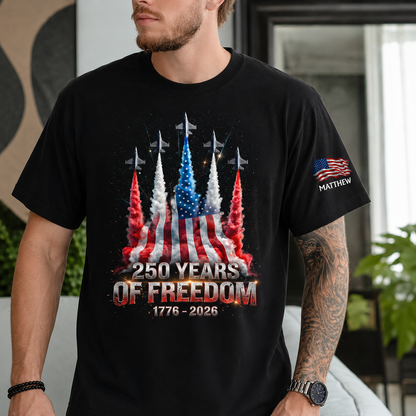 Personalized  USA 250th Anniversary Shirt 1776–2026 – Patriotic American Jet Unisex