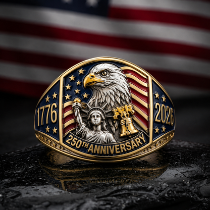 🇺🇸 Gold Ring with Your America 250th Ring