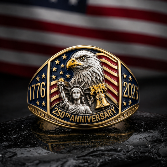 🇺🇸 Gold Ring with Your America 250th Ring