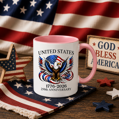 United States of America 250th Anniversary Eagle Crest Coffee Mug