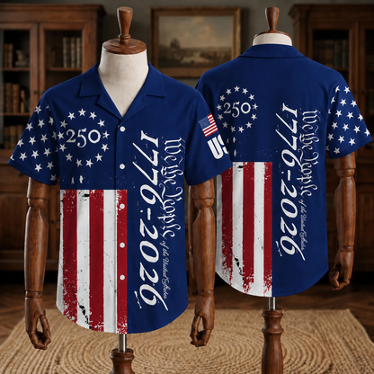 Patriotic Bald Eagle Hawaiian Shirt, USA Flag Tropical Shirt, American Freedom Aloha Shirt For Men