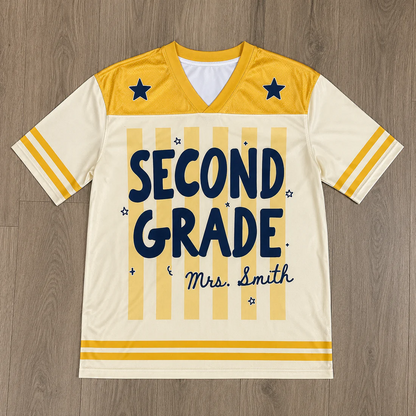 Custom Teacher Mesh Football Jersey, Personalized Back to School Shirt