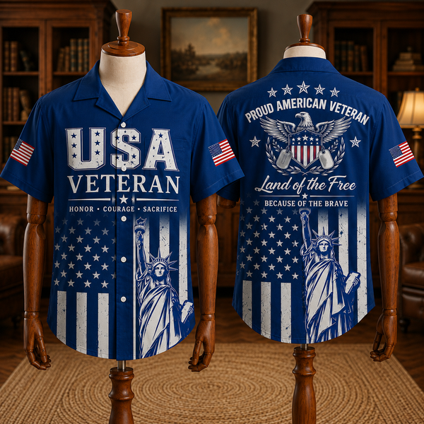 USA Veteran Patriotic Hawaiian Shirt And 250th Anniversary.