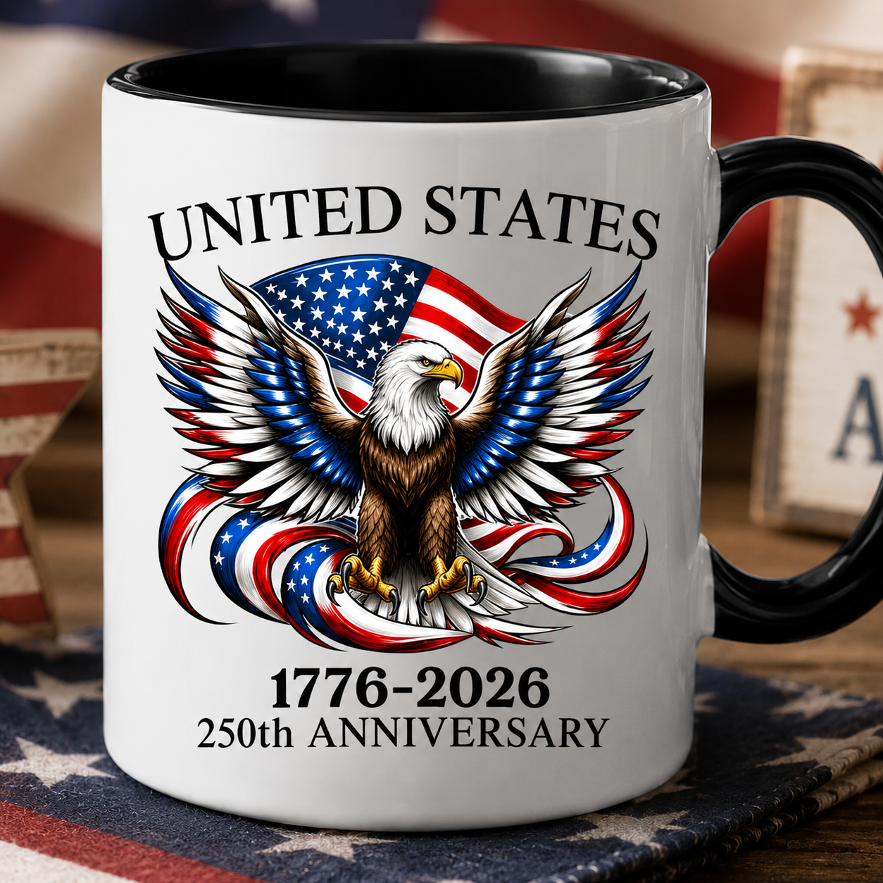 United States of America 250th Anniversary Eagle Crest Coffee Mug