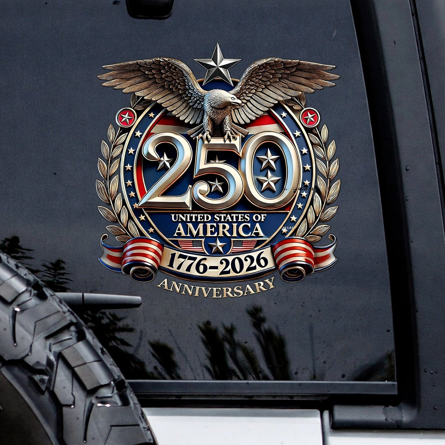 🔥 LIMITED TIME OFFER - Faith Family USA Eagle Cross Decal – 250th Anniversary 1776-2026