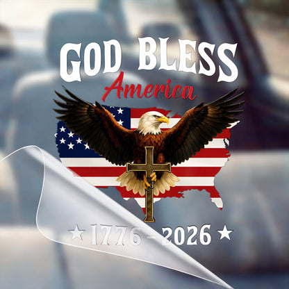 🔥 LIMITED TIME OFFER - Faith Family USA Eagle Cross Decal – 250th Anniversary 1776-2026