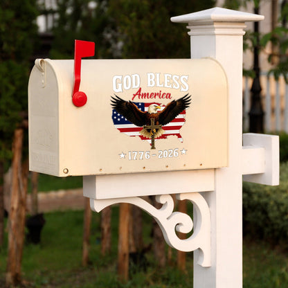 🔥 LIMITED TIME OFFER - God Bless America 250th Anniversary Christian Eagle UV DTF 3D Decal
