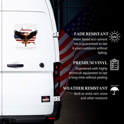 🔥 LIMITED TIME OFFER - Faith Family USA Eagle Cross Decal – 250th Anniversary 1776-2026