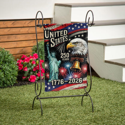 United States 250th Anniversary Flag - 1776-2026 with Eagle and Statue of Liberty