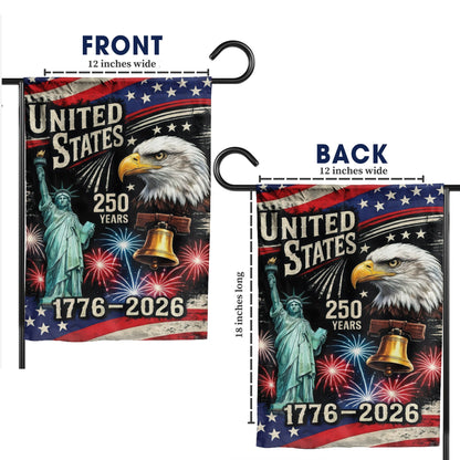 United States 250th Anniversary Flag - 1776-2026 with Eagle and Statue of Liberty