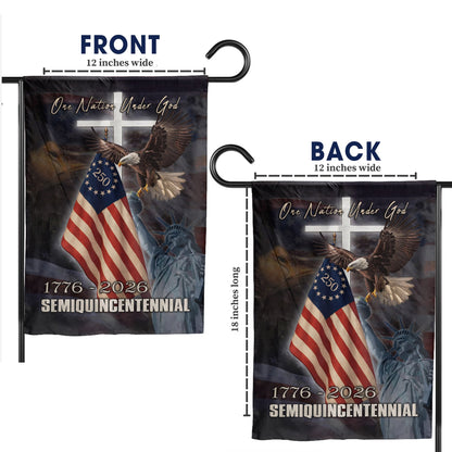 250th Anniversary American Flag, One Nation Under God Patriotic Eagle
