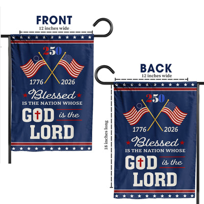 Blessed Is The Nation 250th Anniversary Flag, American Patriotic Decor