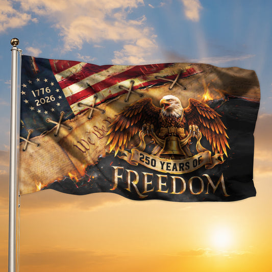 Patriotic 250th Anniversary 1776 2026 United States of America Semiquincentennial Grommet Flag