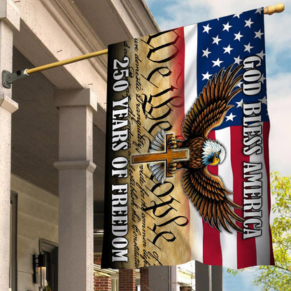 Patriotic 250th Anniversary 1776 2026 United States of America Semiquincentennial Grommet Flag