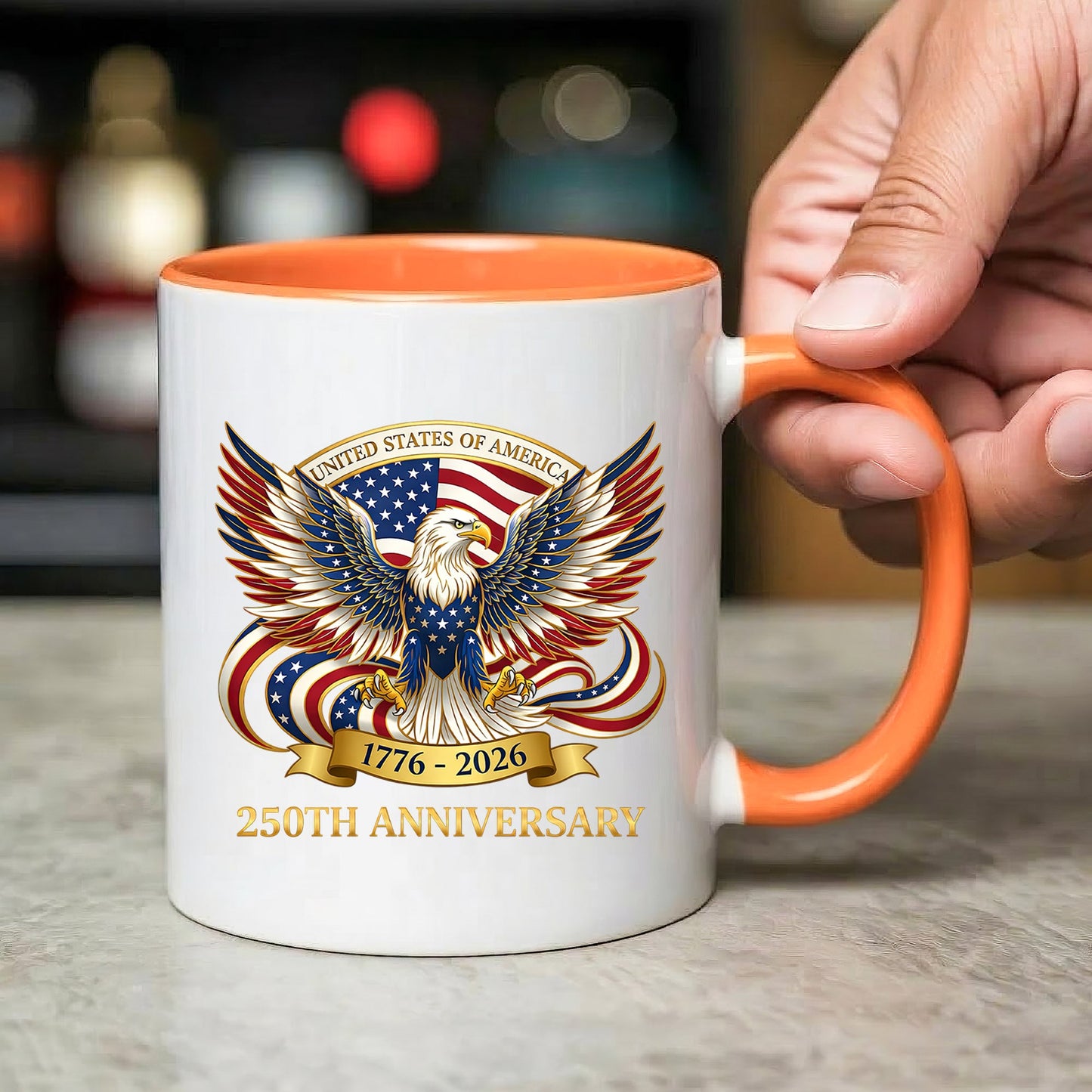 United States of America 250th Anniversary Eagle Crest Coffee Mug