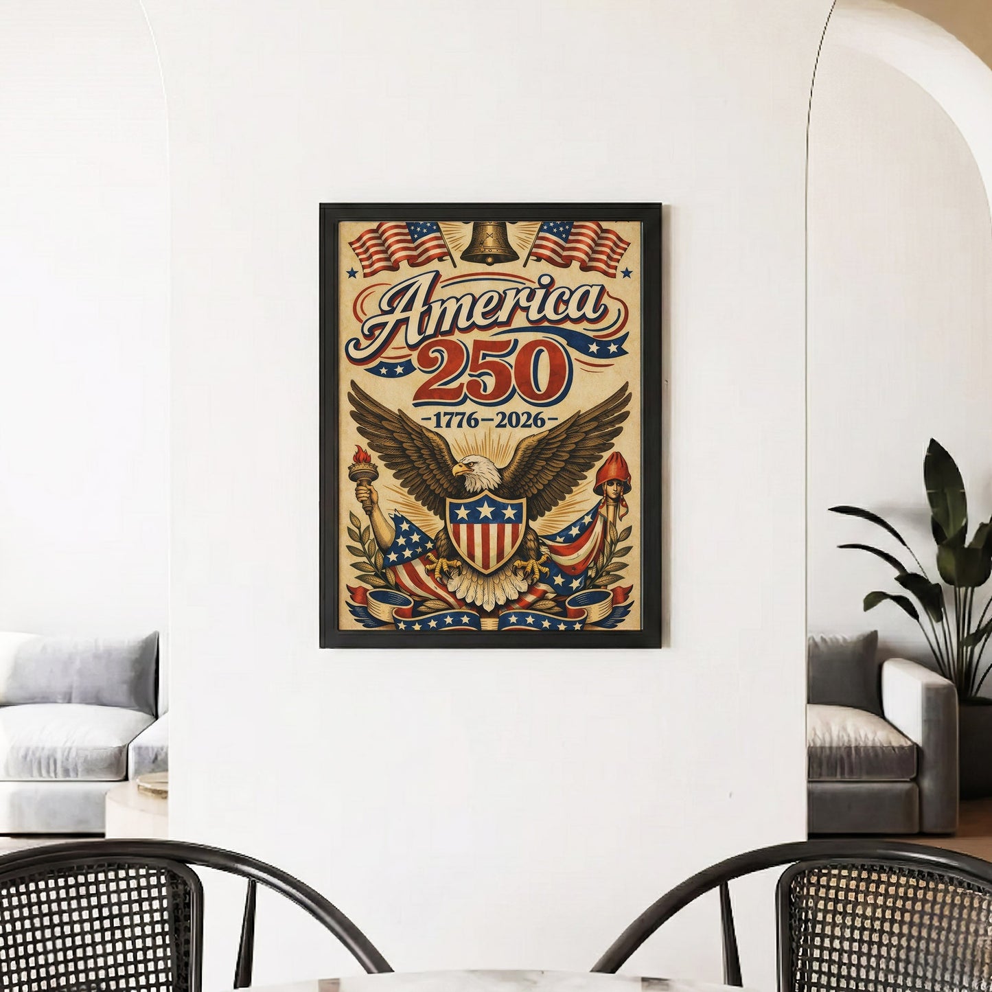 Semiquincentennial Heritage Eagle Wall Art Poster/Canvas