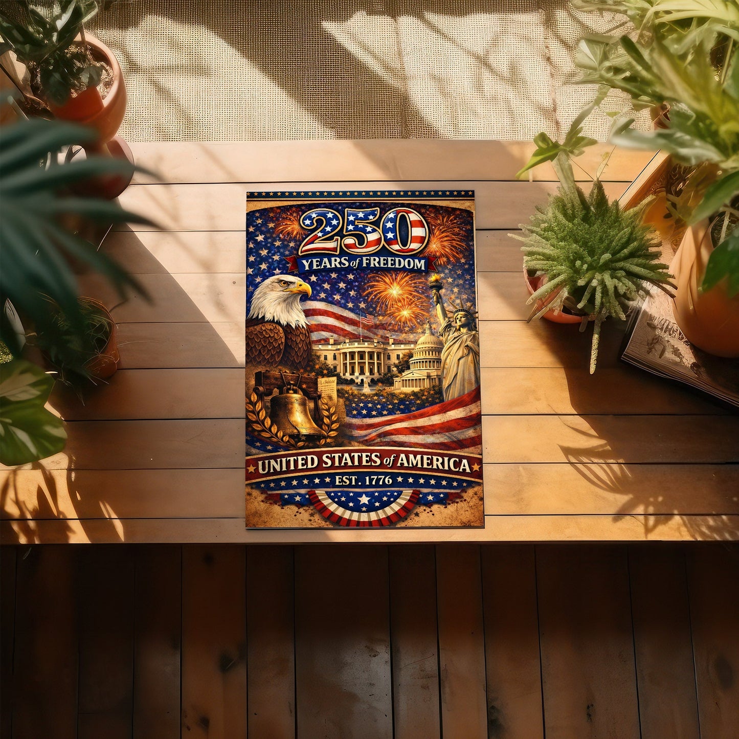 American Pride 250 – Liberty Bell & Eagle Poster/Canvas
