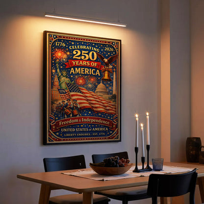 USA 250 Celebration Landmarks Poster/Canvas