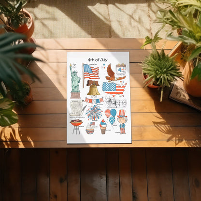 Independence Day Doodle Set Poster/Canvas