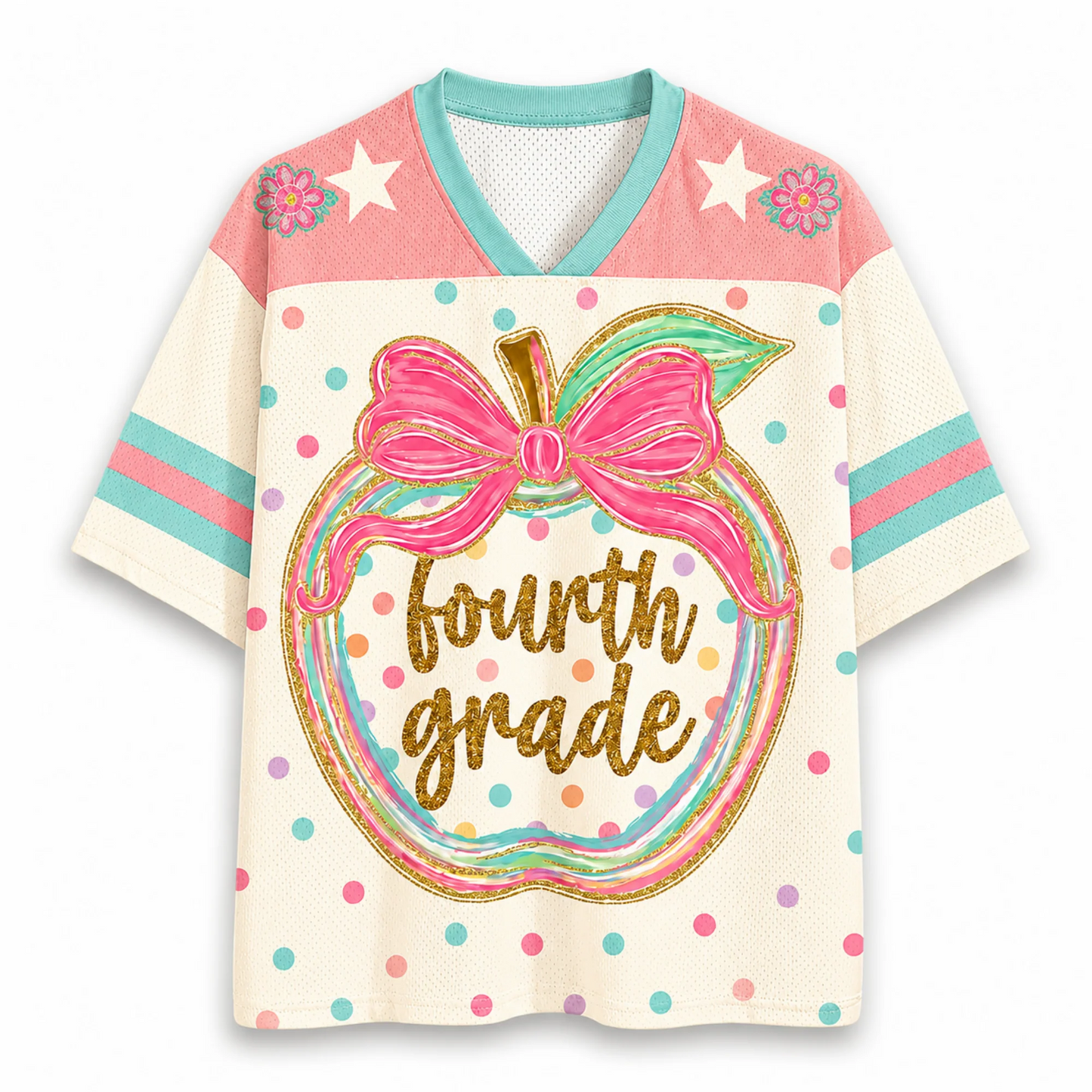 Custom Preppy Mesh Football Jersey, Personalized Name & Number Shirt