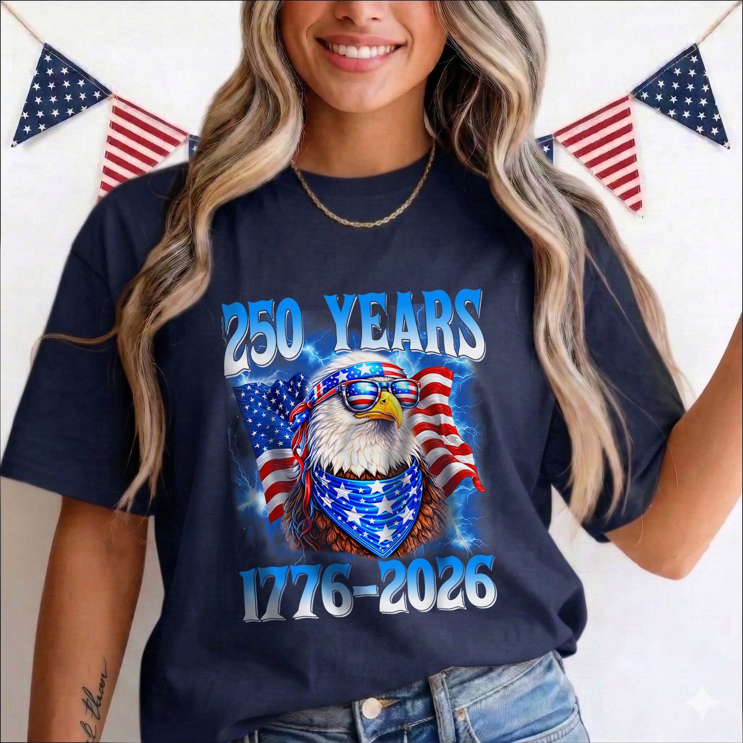 Patriot We The People T-Shirt | 250 Years of America 1776 2026 Tee - Two Sides