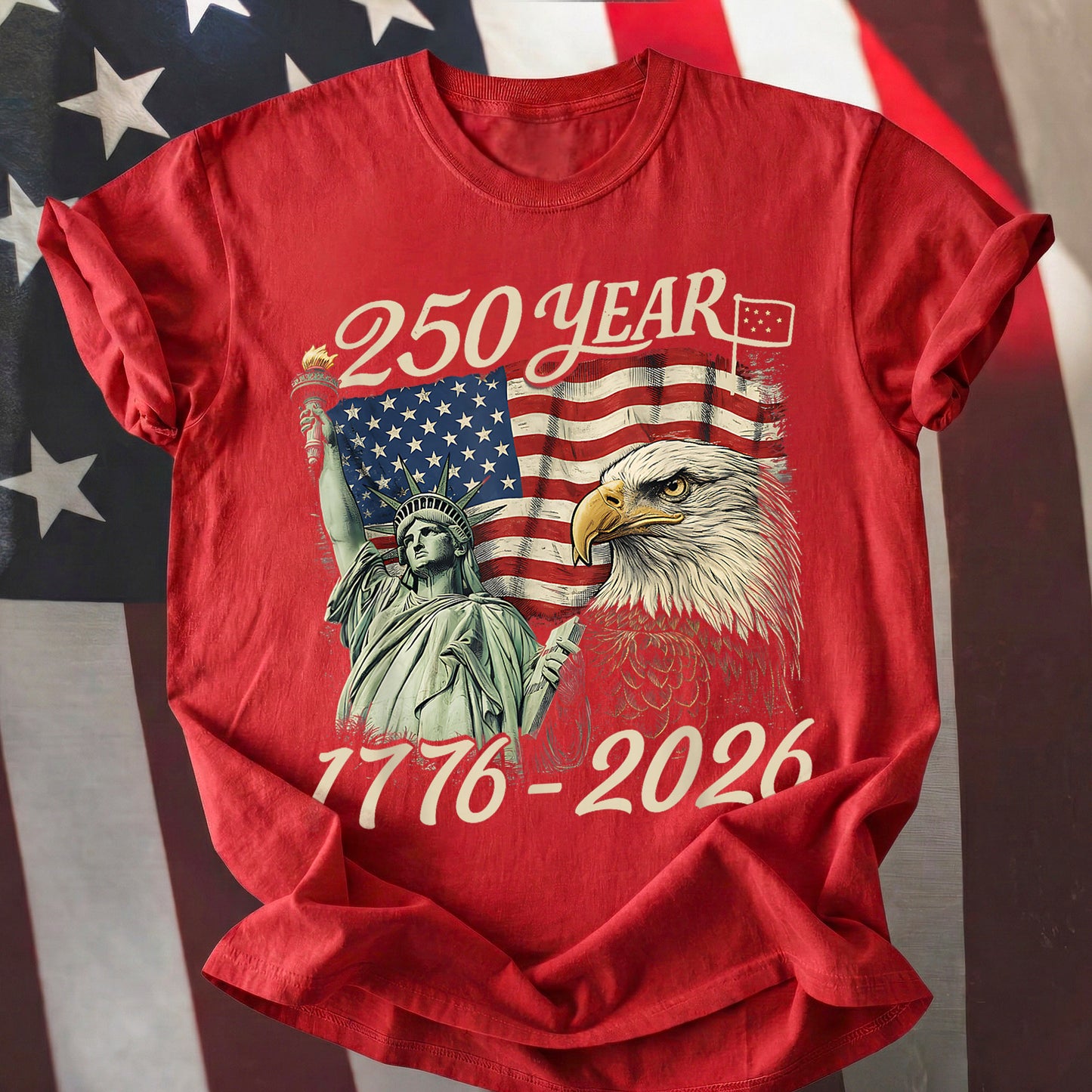 Happy 250 Years Birthday USA Shirt | Patriotic 4th of July 1776–2026 T-Shirt