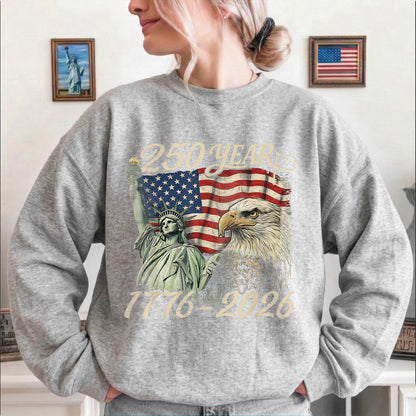 Happy 250 Years Birthday USA Shirt | Patriotic 4th of July 1776–2026 T-Shirt