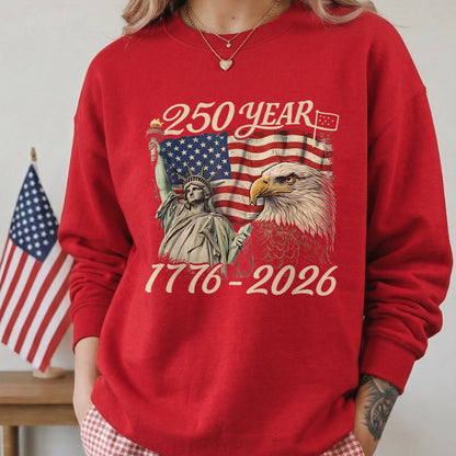 Happy 250 Years Birthday USA Shirt | Patriotic 4th of July 1776–2026 T-Shirt