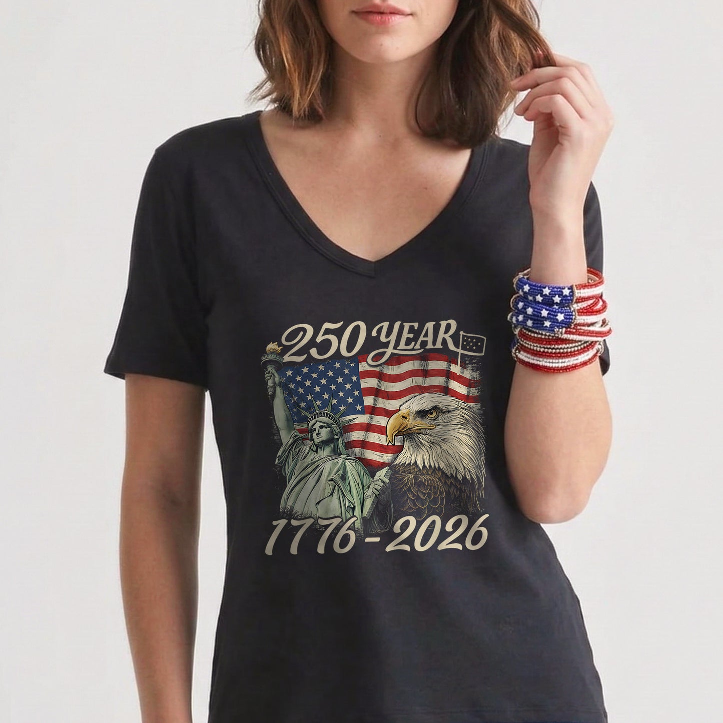 Happy 250 Years Birthday USA Shirt | Patriotic 4th of July 1776–2026 T-Shirt