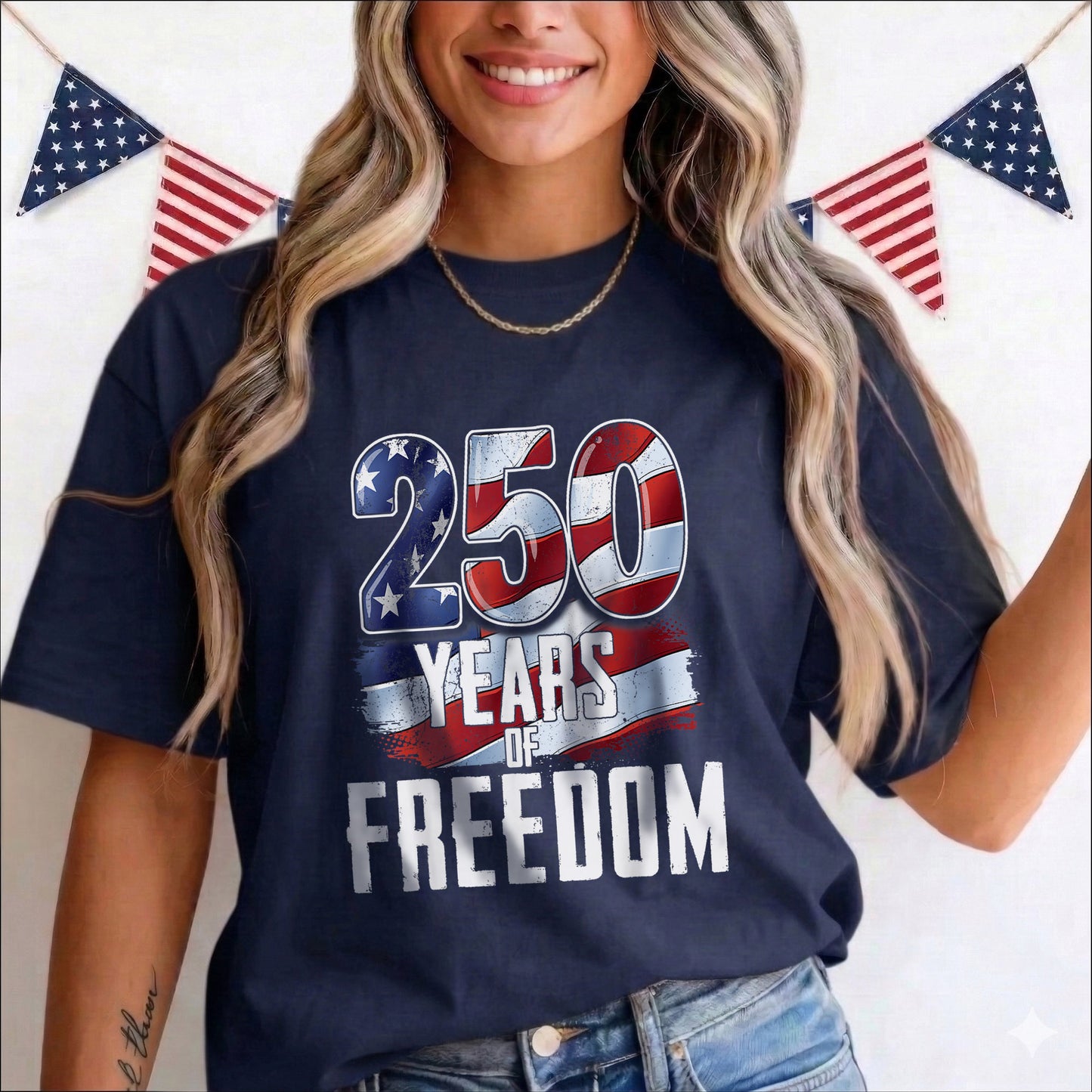 Happy 250 Years Birthday USA Shirt | Patriotic 4th of July 1776–2026 T-Shirt