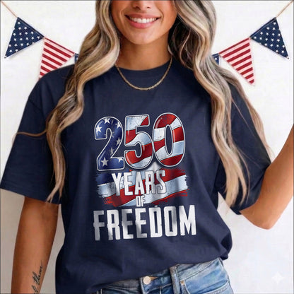 Happy 250 Years Birthday USA Shirt | Patriotic 4th of July 1776–2026 T-Shirt