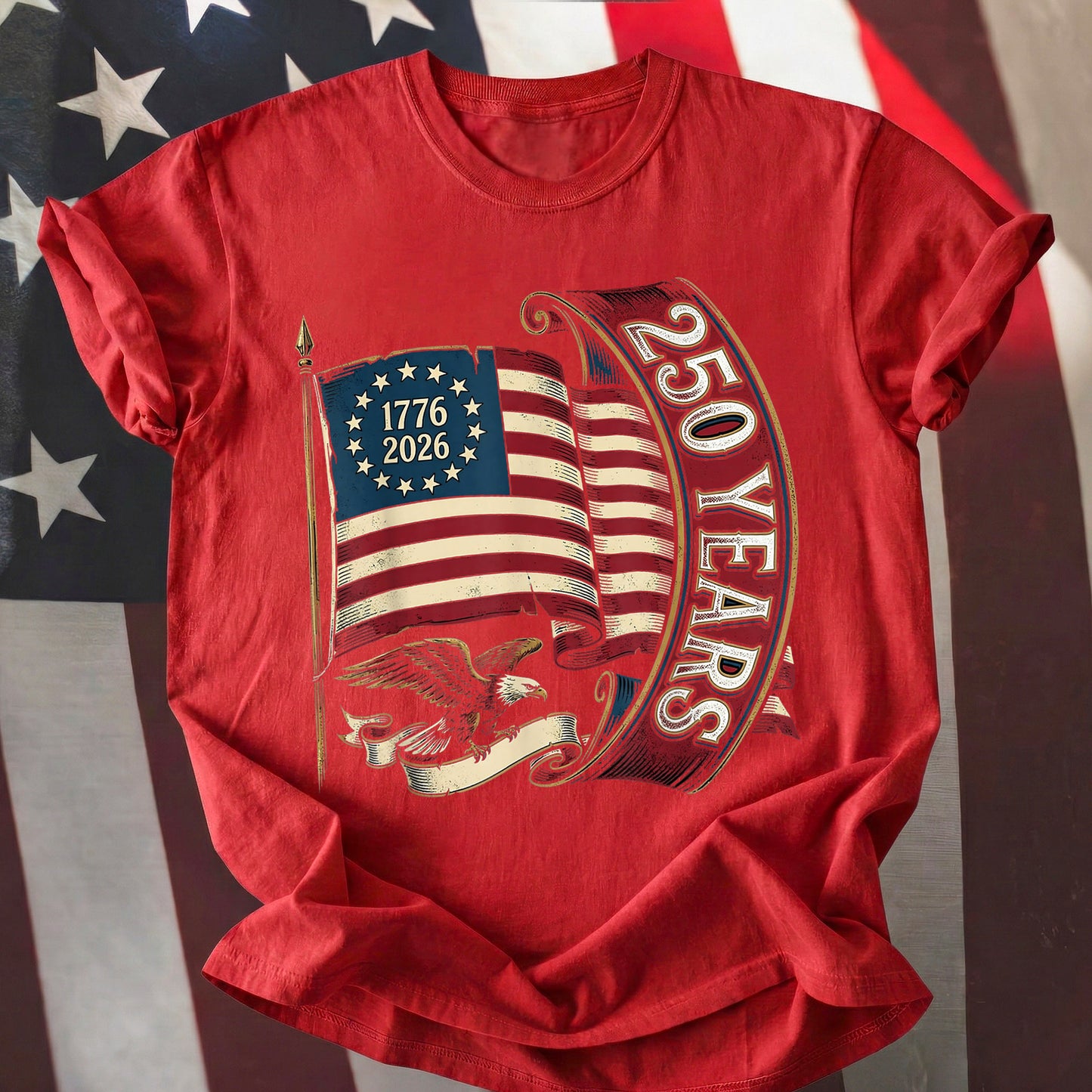 Happy 250 Years Birthday USA Shirt | Patriotic 4th of July 1776–2026 T-Shirt