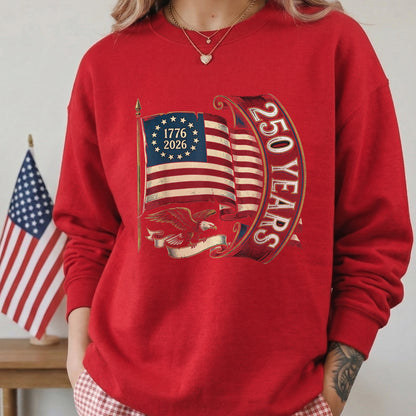 Happy 250 Years Birthday USA Shirt | Patriotic 4th of July 1776–2026 T-Shirt
