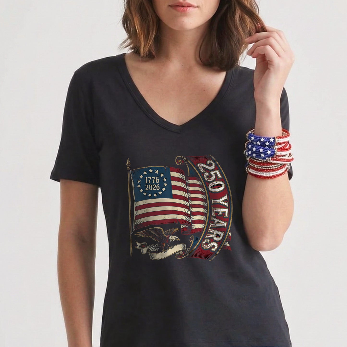 Happy 250 Years Birthday USA Shirt | Patriotic 4th of July 1776–2026 T-Shirt