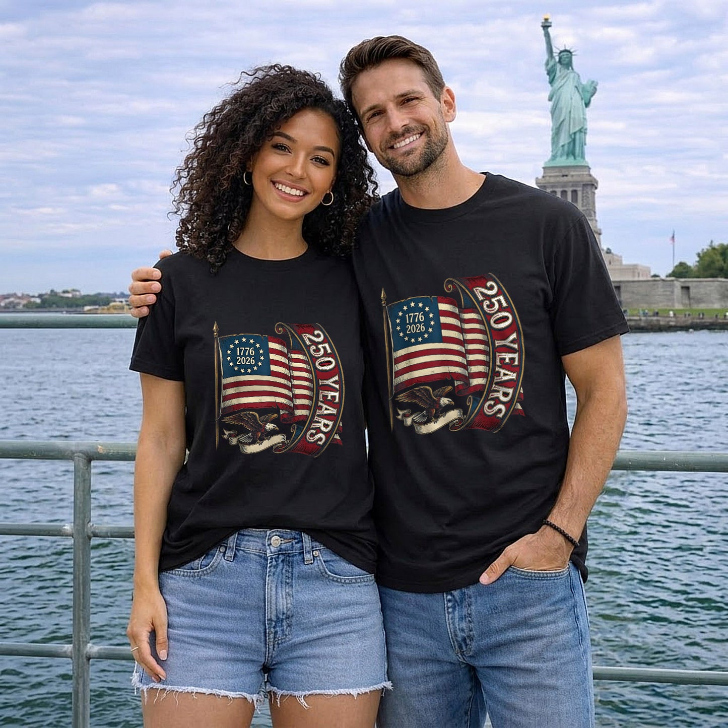 Happy 250 Years Birthday USA Shirt | Patriotic 4th of July 1776–2026 T-Shirt