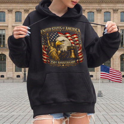 Happy 250 Years Birthday USA Shirt | Patriotic 4th of July 1776–2026 T-Shirt