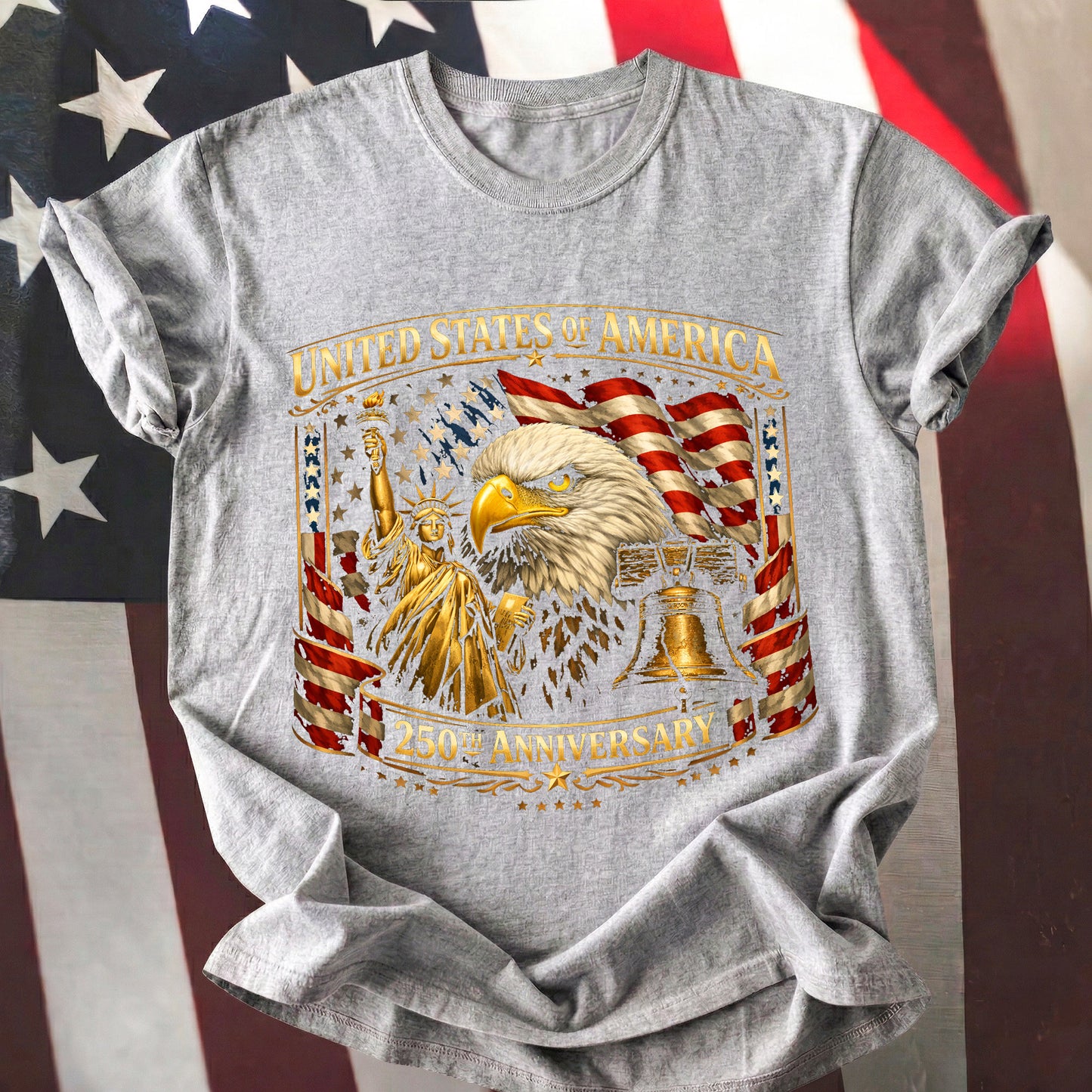 Happy 250 Years Birthday USA Shirt | Patriotic 4th of July 1776–2026 T-Shirt