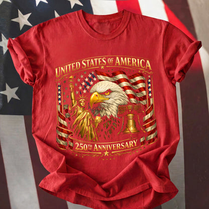 Happy 250 Years Birthday USA Shirt | Patriotic 4th of July 1776–2026 T-Shirt